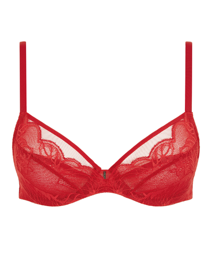 Chantelle 12N1 Scarlet Midnight Flowers Underwire Bra myselflingerie.com