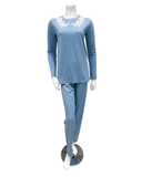 Iora Lingerie Powder Blue Lace Applique Modal Pajamas Set