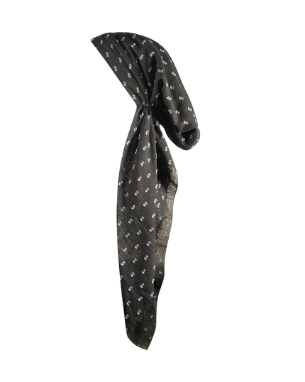 Revaz HS503A/R Black/Royal Swiss Dots Adjustable Pre-Tied Bandanna with Velvet Grip myselflingerie.com
