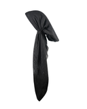 Revaz Black Lurex Lines Adjustable Pre-Tied Bandanna with Velvet Grip