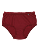 Buttermint BU501WN Wine Lace Trimmed Cotton Hipsters 3 Pack myselflingerie.com
