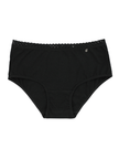 Buttermint BU501BK Black Lace Trimmed Cotton Hipsters 3 Pack myselflingerie.com