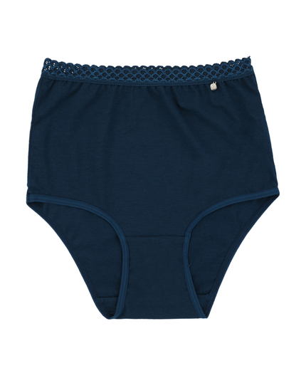 Buttermint BU401MN Midnight Lace Trimmed Cotton Briefs 3 Pack myselflingerie.com