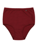 Buttermint BU401WN Wine Lace Trimmed Cotton Briefs 3 Pack myselflingerie.com