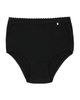 Buttermint BU401BK Black Lace Trimmed Cotton Briefs 3 Pack myselflingerie.com