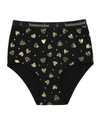 Buttermint Gold Hearts Black Cotton Teen Briefs 3 Pack
