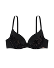 Dorina FXPG0010 Black Velvet Zebra Stripes Sonder Push Up Underwire Bra myselflingerie.com