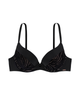 Dorina FXPG0010 Black Velvet Zebra Stripes Sonder Push Up Underwire Bra myselflingerie.com