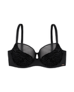 Dorina FXWB0014 Black Velvet Zebra Stripes Sonder Underwire Bra myselflingerie.com