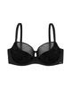 Dorina FXWB0014 Black Velvet Zebra Stripes Sonder Underwire Bra myselflingerie.com