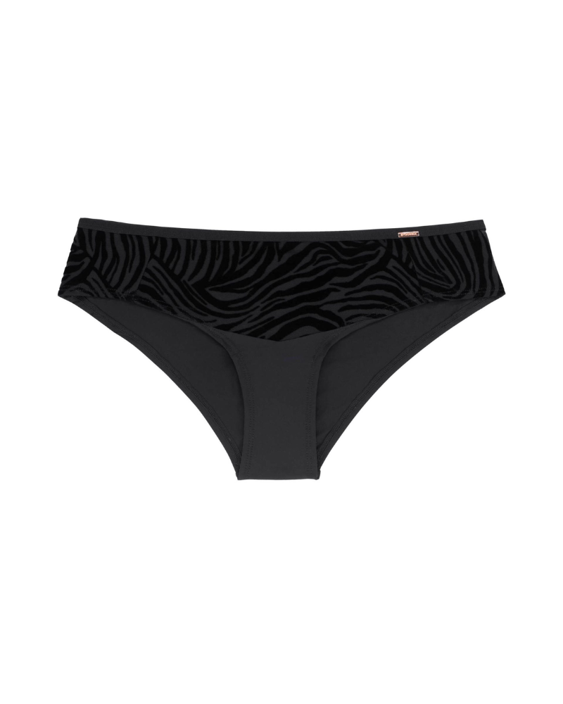 Dorina FXCH0008 Black Velvet Zebra Stripes Bikini myselflingerie.com