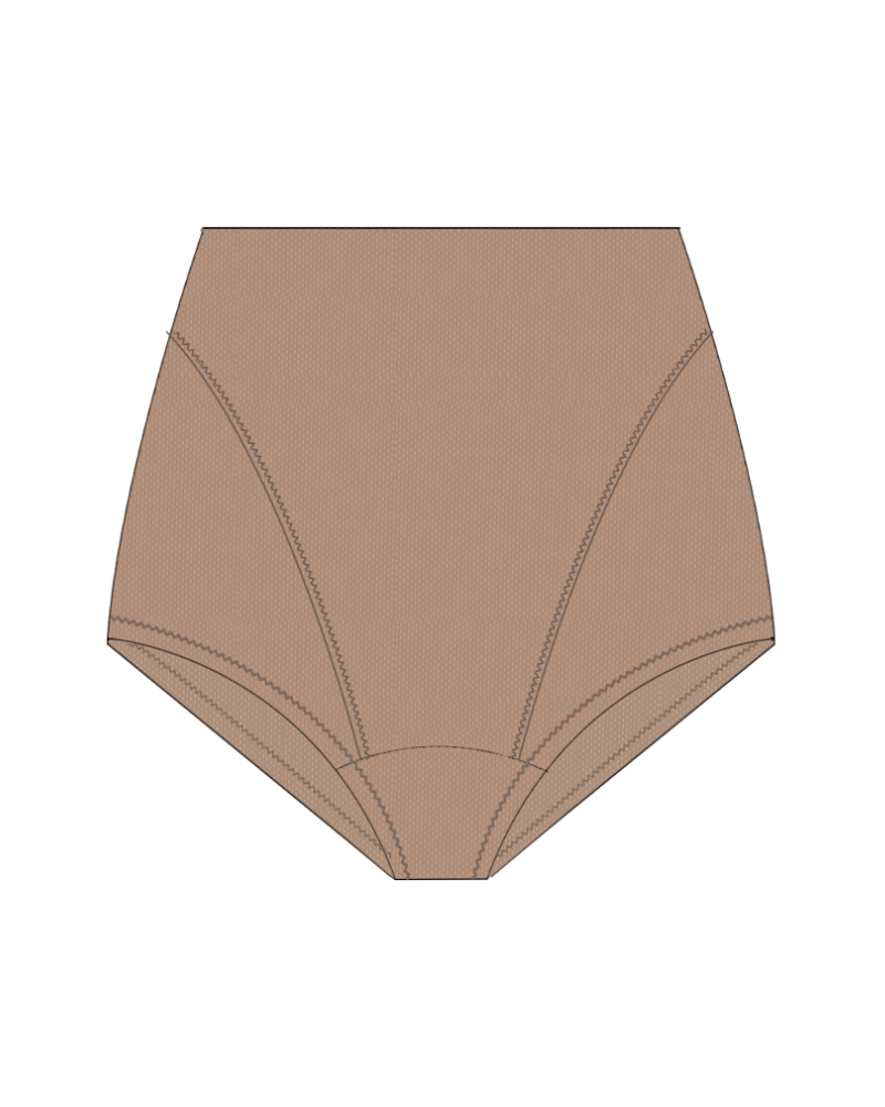 Gemsli SW0064 Beige Powermesh Control Brief myselflingerie.com