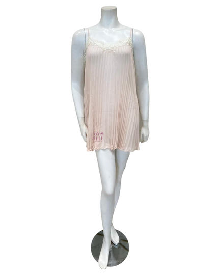 Rya Collection 114 Blush Or Chiffon Accordion Pleated Chemise myselflingerie.com