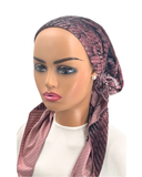 P2181-24 Mauve Shadowed Stone Pre-Tied Bandanna