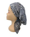 HB165GRY Grey Tie Dye Printed Pre-Tied Bandanna