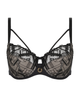 Chantelle 21S1 Black Graphic Support Underwire Bra myselflingerie.com
