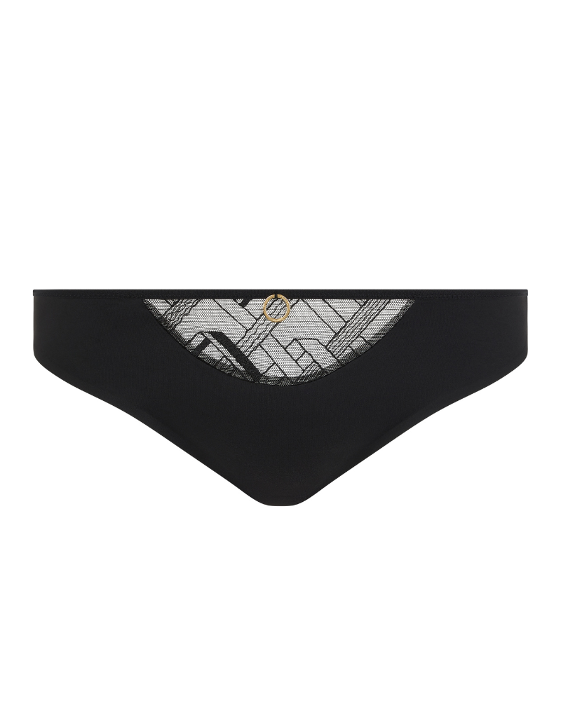 Chantelle 21S3 Black Graphic Support Bikini myselflingerie.com