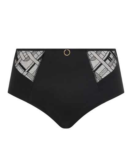 Chantelle 21S8 Black Graphic Support Hi Waist Brief myselflingerie.com