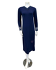 Oh! Zuza M4140 Navy Swirl Design Modest V Neck Modal Nightshirt myselflingerie.com