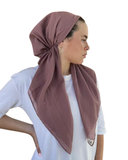 Scarf Bar Solid Plum Cotton Classic Pre-Tied Bandanna with Full Grip   myselflingerie.com