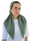 Scarf Bar Solid Sage Green Cotton Classic Pre-Tied Bandanna with Full Grip  myselflingerie.com