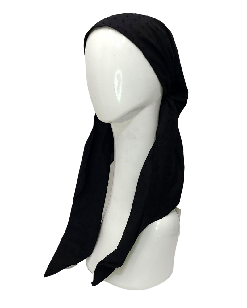 SG PR25 Black Jacquard Cotton Pre-Tied Bandanna with Small Full Grip myselflingerie.com