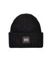 UGG 20061 Black Chunky Rib Knit Beanie with Logo myselflingerie.com