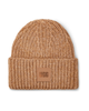 UGG 20061 Camel Chunky Rib Knit Beanie with Logo myselflingerie.com