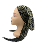 Ahead Olive Green Leopard Velour Pre-Tied Bandanna