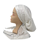 Ahead Bright White Angular Pre-Tied Long Tail Bandanna