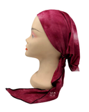 BUL434 Pink Tie Dye Unlined Pre-Tied Bandanna