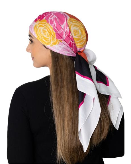 ASOS DESIGN polysatin medium headscarf in monogram be kind print -  ShopStyle Hair Accessories