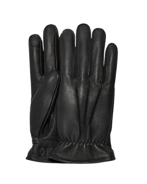 UGG Black 3 Point Leather Men's Gloves Myselflingerie.com