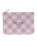 Kate Spade Pink / White Zippered Toiletry Pouch