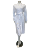 3887102 White Plush Short Terry Wrap Bath Robe