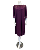 Oh! Zuza Plum Lace Button Down Modal Nightshirt