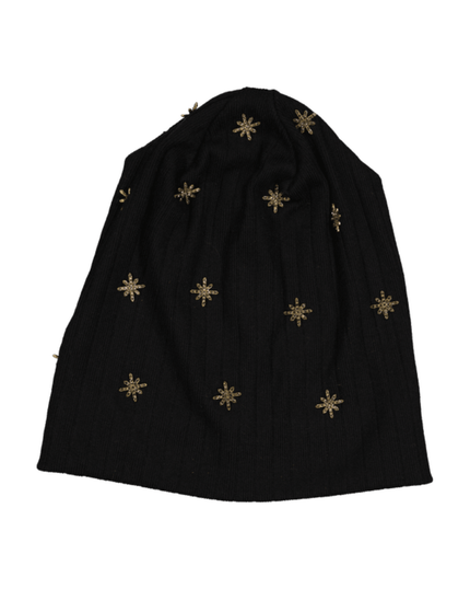 Dacee Black Starburst Stones Beanie