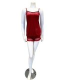 Oh! Zuza Red Pepper Lace Trim Modal Cami & Shorts Pajamas Set