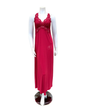 Fleur't Crimson Lace T-Back Modal Long Gown