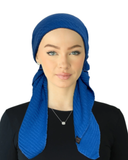 HTDTL Teal Textured Design Pre-Tied Bandanna