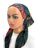 IT2226-24 Multicolor Flora Metric Pre-Tied Bandanna