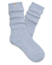 1014832 Bluebell Rib Knit Slouchy Crew Socks