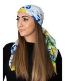 Tie Ur Knot Citrus Resort Adjustable Pre-Tied Bandanna with Full Non Slip Grip