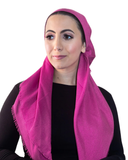 Full Shimmer Fuchsia Adjustable Pre-Tied Bandanna with Full Grip