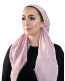 Solid Dusty Pink Adjustable Pre-Tied Bandanna with Full Grip