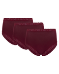 SHE Cabernet Modal Lace Bikinis 3 Pack