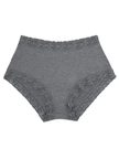 SL301PLS Charcoal Modal Lace Briefs Plus Sizes 3 Pack