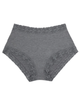 SL301PLS Charcoal Modal Lace Briefs Plus Sizes 3 Pack