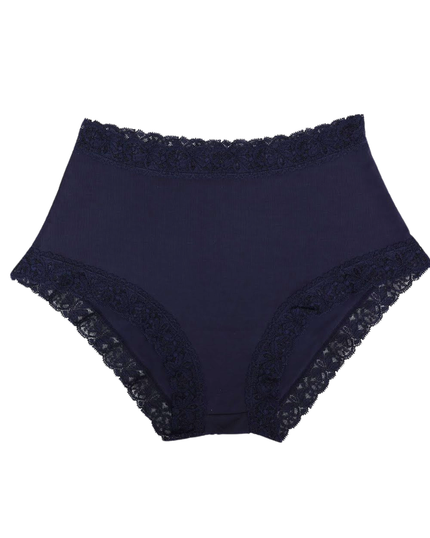 SL301PLS Indigo Blue Modal Lace Briefs Plus Sizes 3 Pack