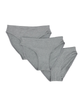 S303 Charcoal Modal Bikinis with Elastic Waist 3 Pack